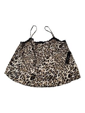 Moa Moa Leopard Print Satin Like Cami in New Size L